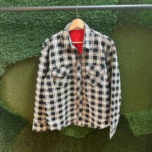 Vintage Bell Shirt Insulated Pearl Snap Flannel Large